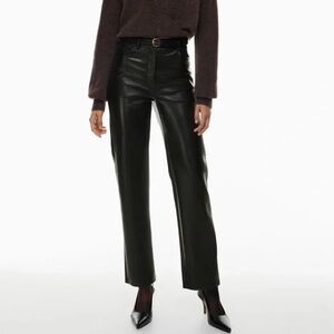 Wilfred | Black High-Waisted Vegan Leather Pants